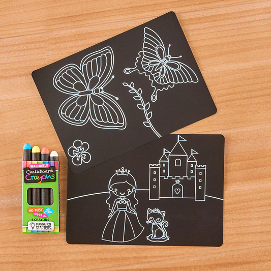 Chalkboard Coloring Cards