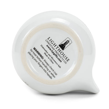 Ceramic Handwarmer Mug Pastor's Wife Floral w/Plum Interior