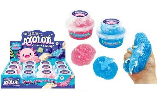 Axolotl Pond Goop - Crystal Putty With Sticky Axolotl Figure