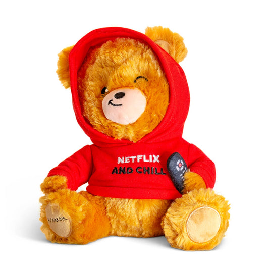 "Netflix & Chill" Teddy Bear Plush Cute Gift  Soft Toy Funny