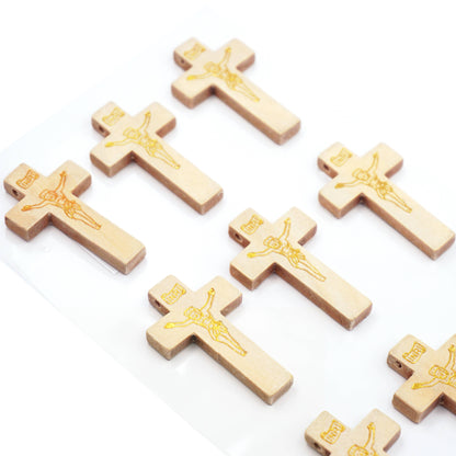 Cross Stickers – Wooden & Rhinestone, 6 Styles