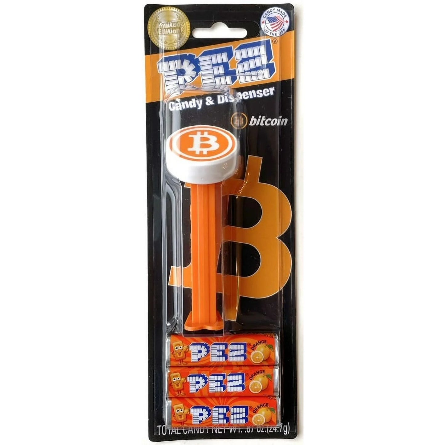 Bitcoin PEZ Dispenser with Candy LIMITED EDITION