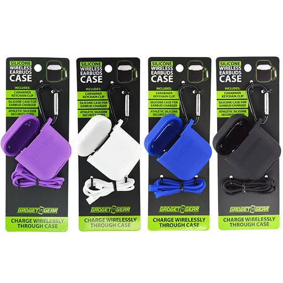 Gadget Gear Silicone Earbud Case with Clip