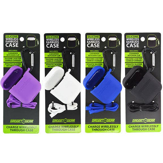 Gadget Gear Silicone Earbud Case with Clip
