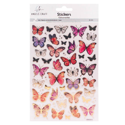 Blush Garden Butterfly Stickers – 49ct Foil Accents