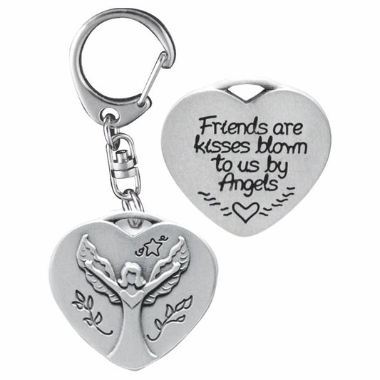 Friends Heart Shaped Angel Key Ring