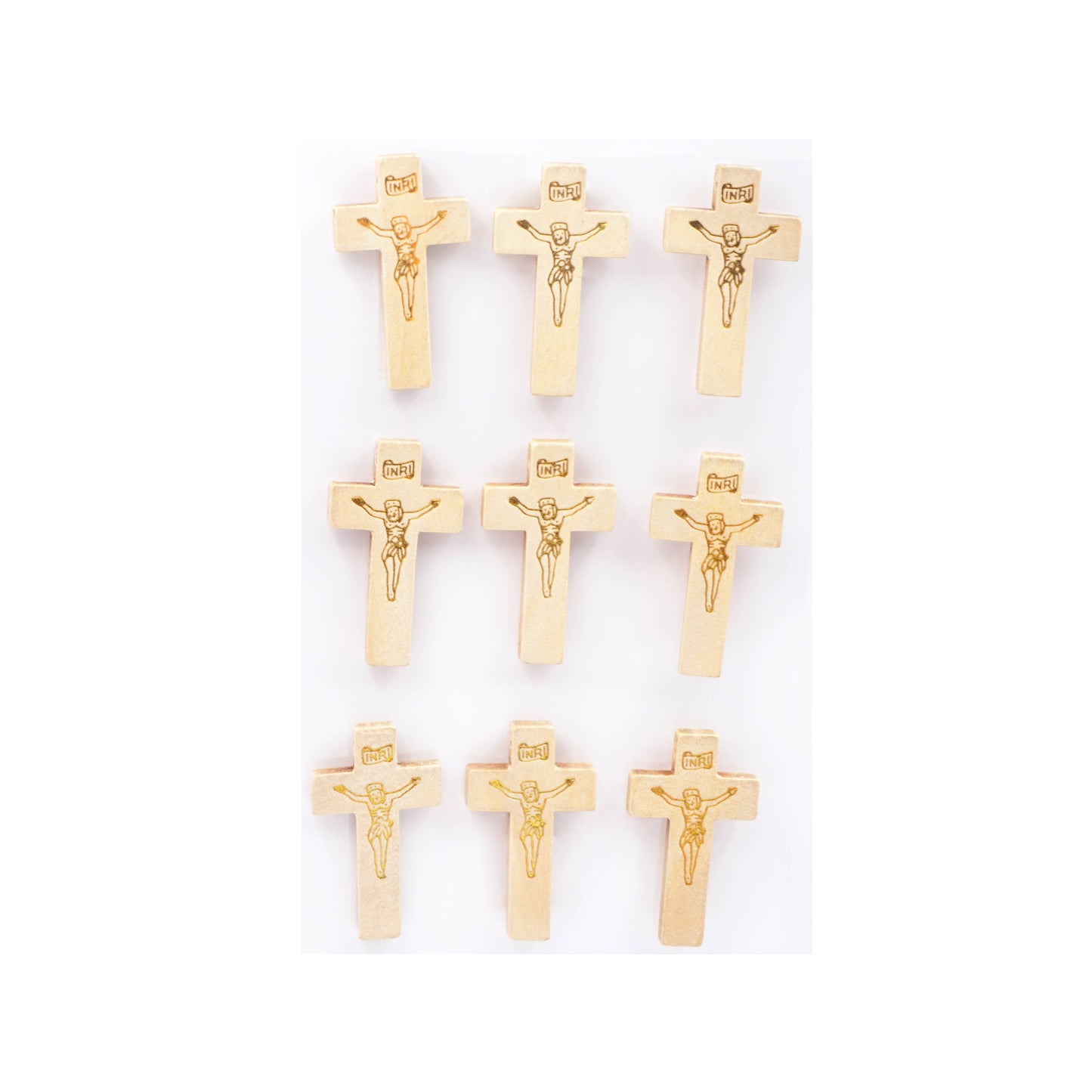 Cross Stickers – Wooden & Rhinestone, 6 Styles