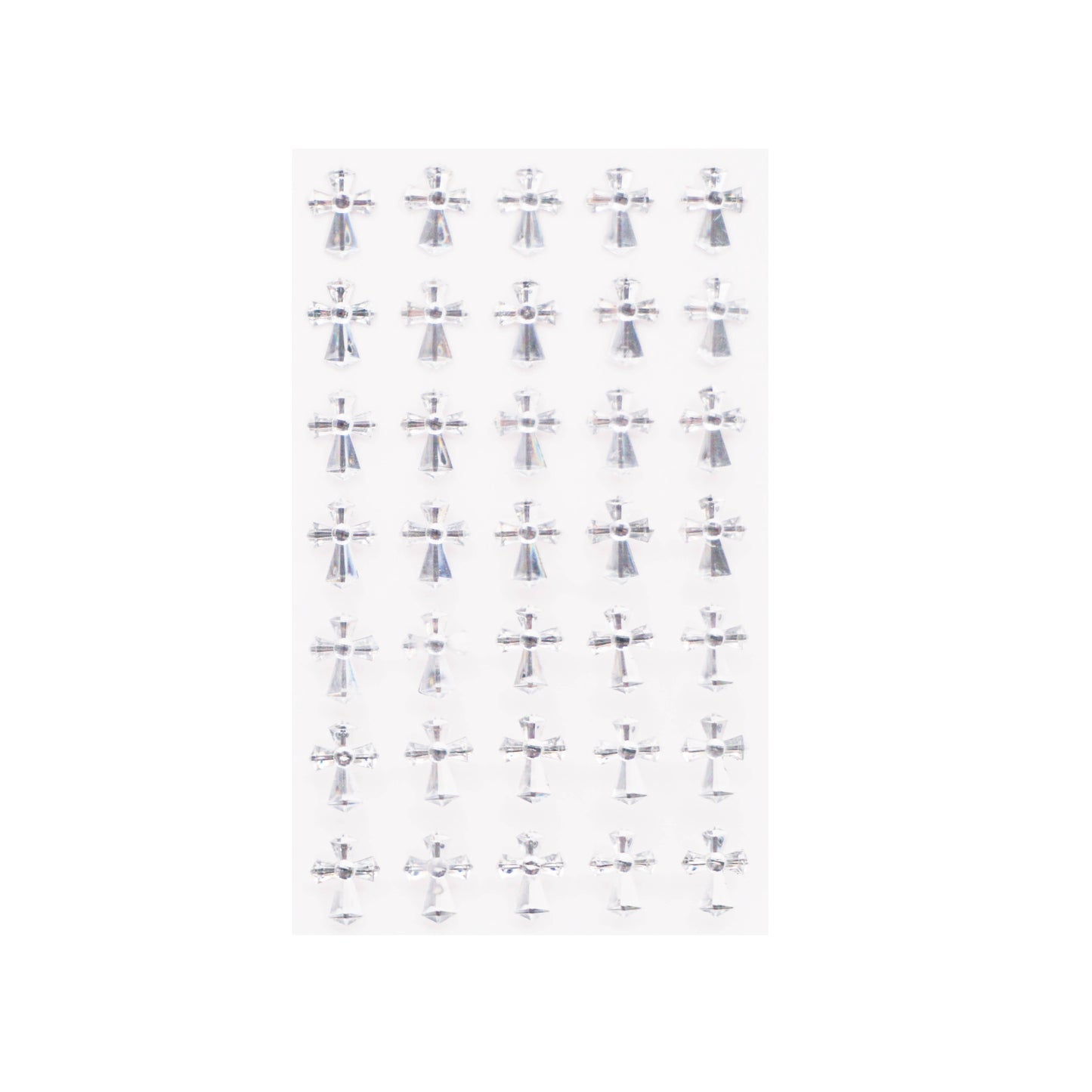 Cross Stickers – Wooden & Rhinestone, 6 Styles