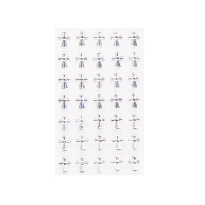 Cross Stickers – Wooden & Rhinestone, 6 Styles