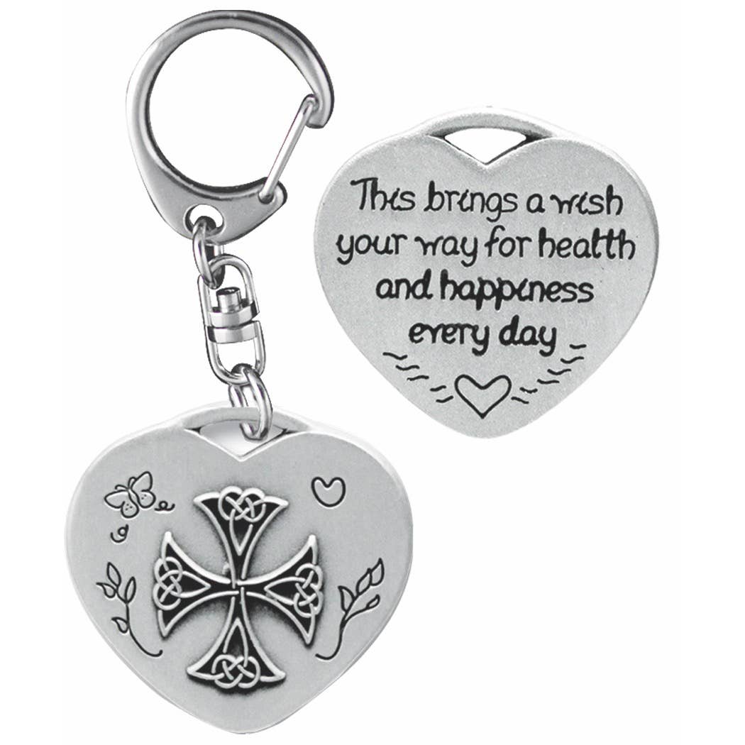 Friends Heart Shaped Angel Key Ring