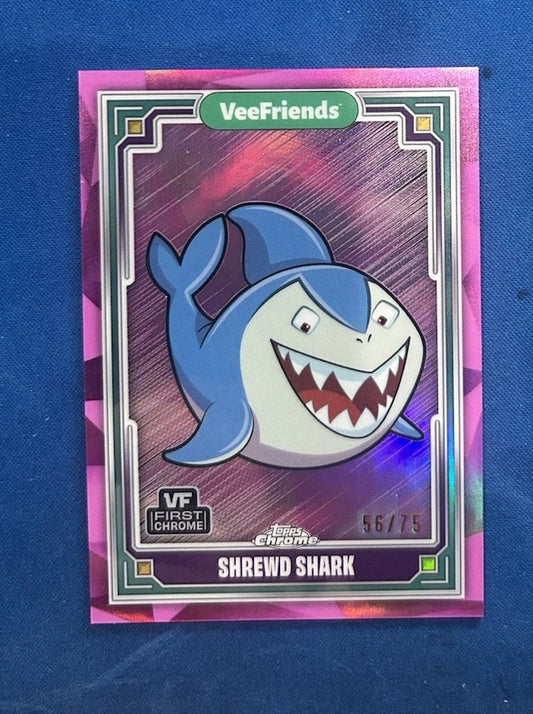 Shrewd Shark 2025 Topps Chrome Veefriends /75 Pink Refractor First 🔥🔥