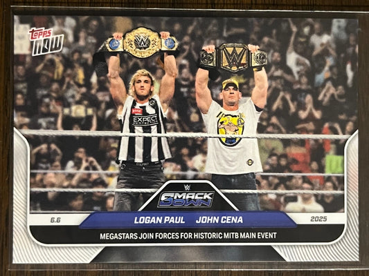 2025 Topps Now WWE #59 Logan Paul John Cena SmackDown