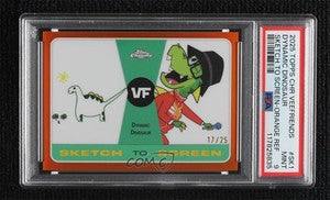 SLAYN SLUG ORANGE /25 1 of 25 2025 Topps Chrome Veefriends SK-4 Sketch to Screen SLAYN SLUG ORANGE /25