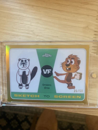 1 of 50 2025 Topps Chrome Veefriends SK-4 Sketch to Screen OPTIMISTIC OTTER gold 50